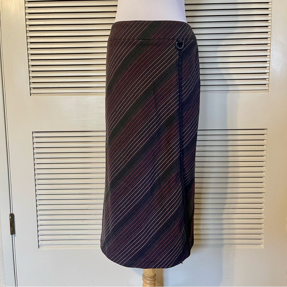 Vintage Requirements Y2K Striped Midi Skirt